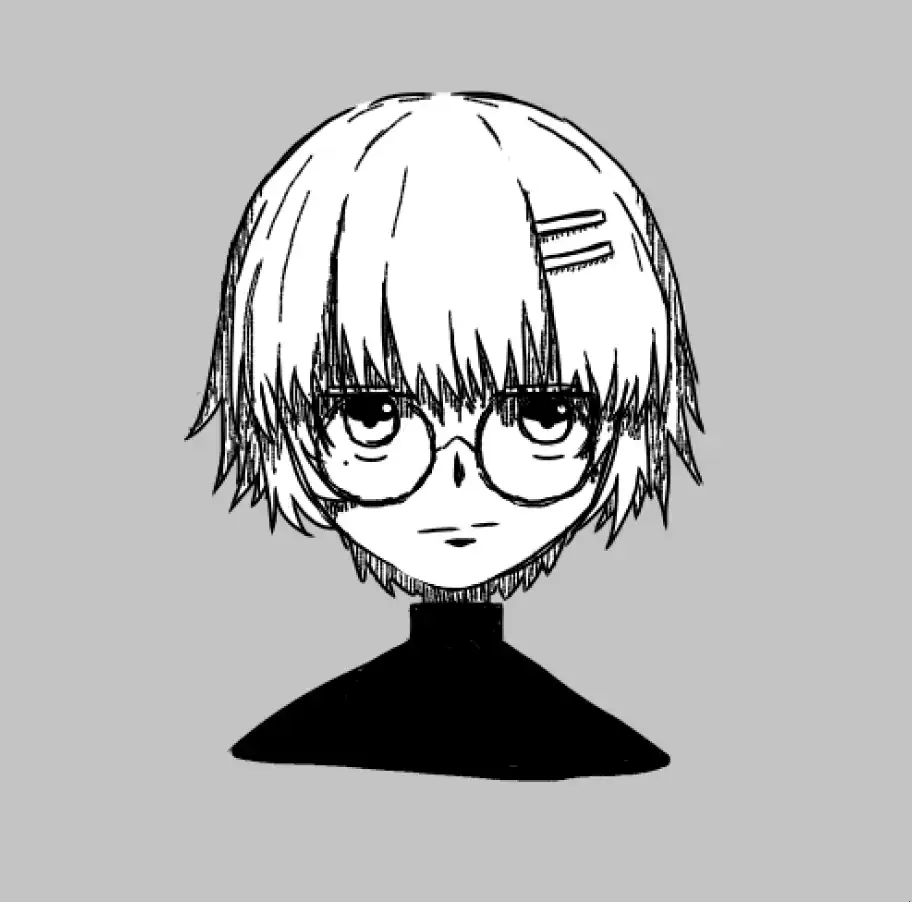 まえ向きメガネ